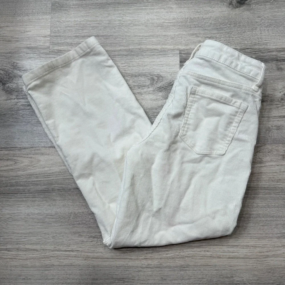 Art Class Girls Corduroy Pants Ivory White Cropped Flare Leg Size L‎ (10/12)